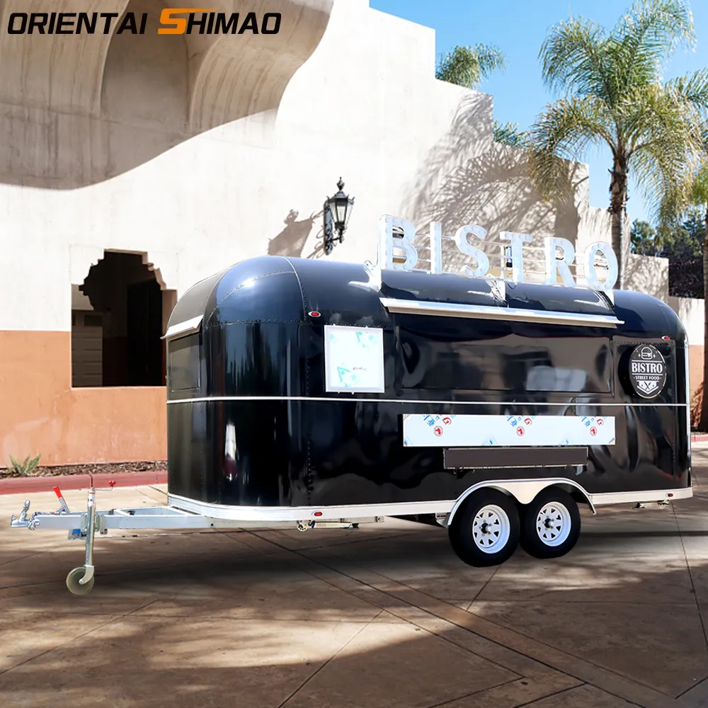 Trailer makanan aliran udara hitam shimao oriental
