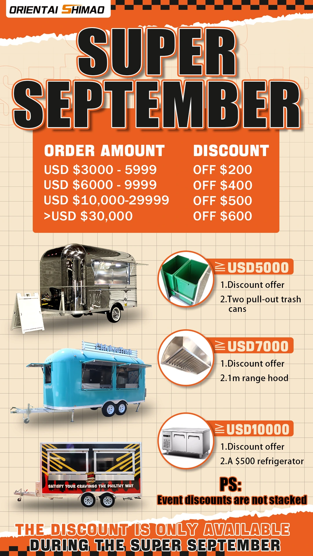 Diskon waktu terbatas untuk trailer makanan