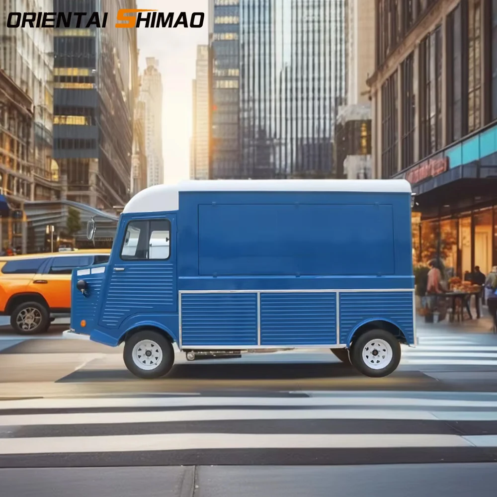 truk makanan listrik biru