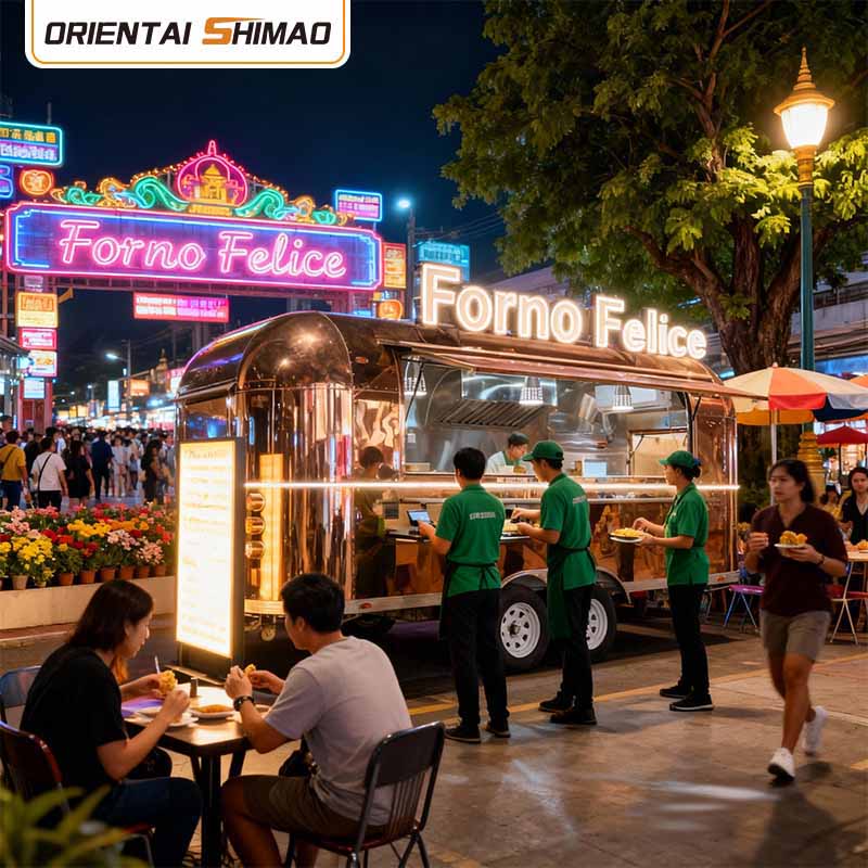 Peralatan Truk Makanan Peralatan Dapur Komersial Katering Trailer Makanan Bergerak Truk Makanan