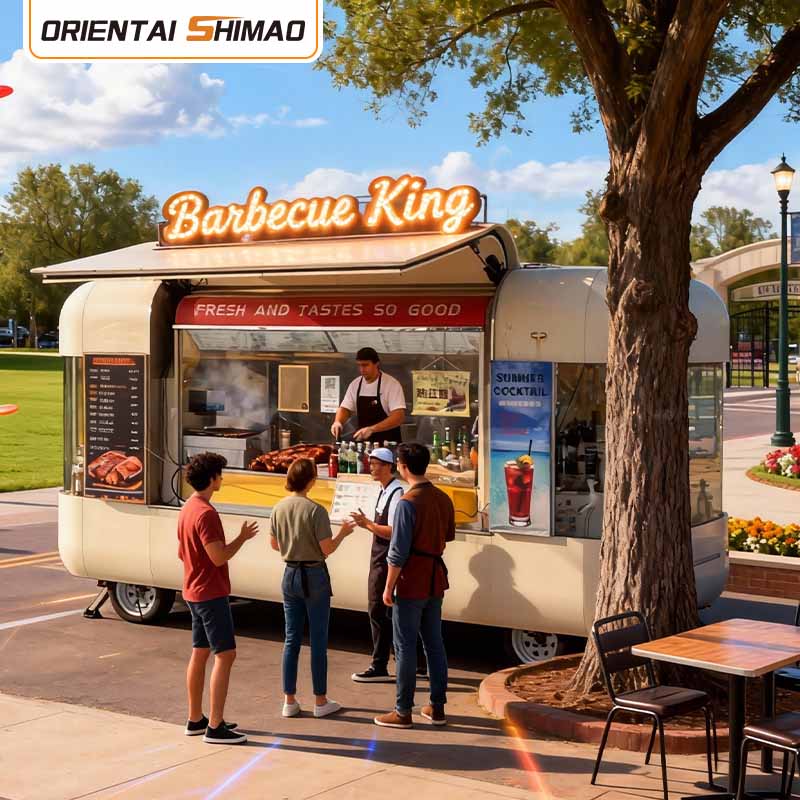 Gerobak Hot Dog Stand Hotdog Kios Makanan Cepat Saji Katering Makanan Jalanan Trailer Truk Makanan Komersial