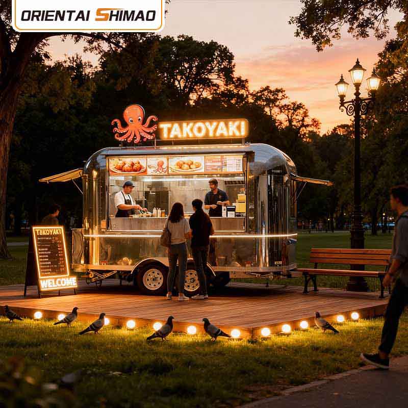 Trailer Es Krim Makanan Jalanan Katering Bergerak Trailer Makanan Truk Makanan
